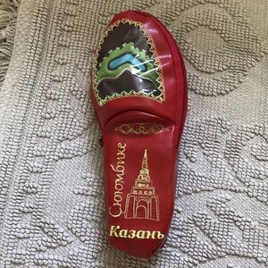 Leather slippers, great for gift